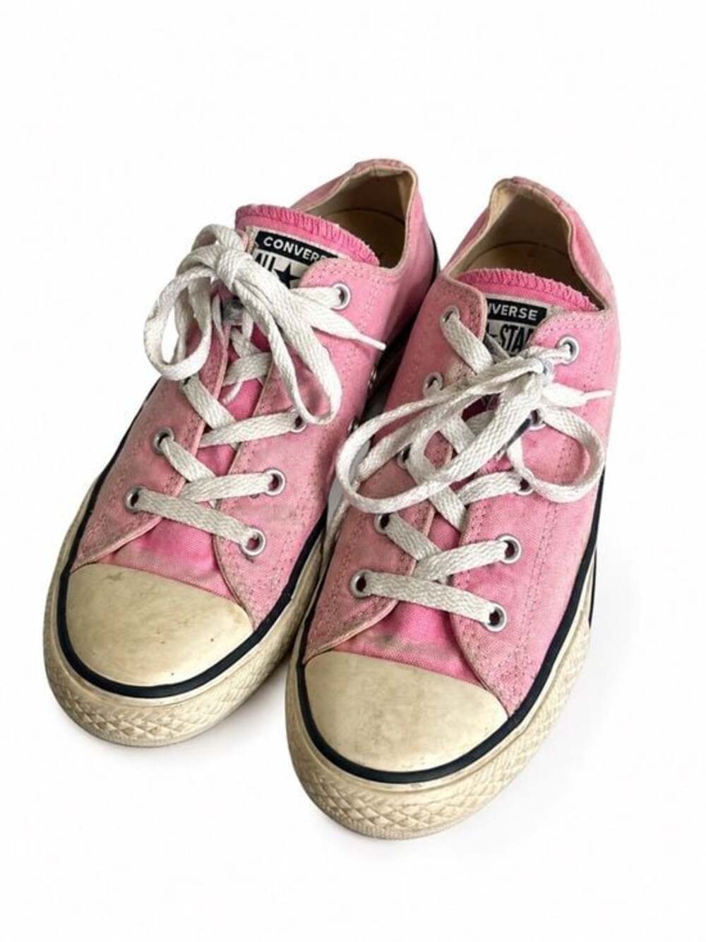 Converse All Star Pink Low Top Sneakers Girls Size 3 Canvas Chucks